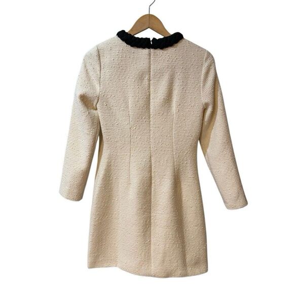 Tuckernuck Womens Cream Sheath Dress with Peter Pan Collar Size XS - Picture 3 of 11